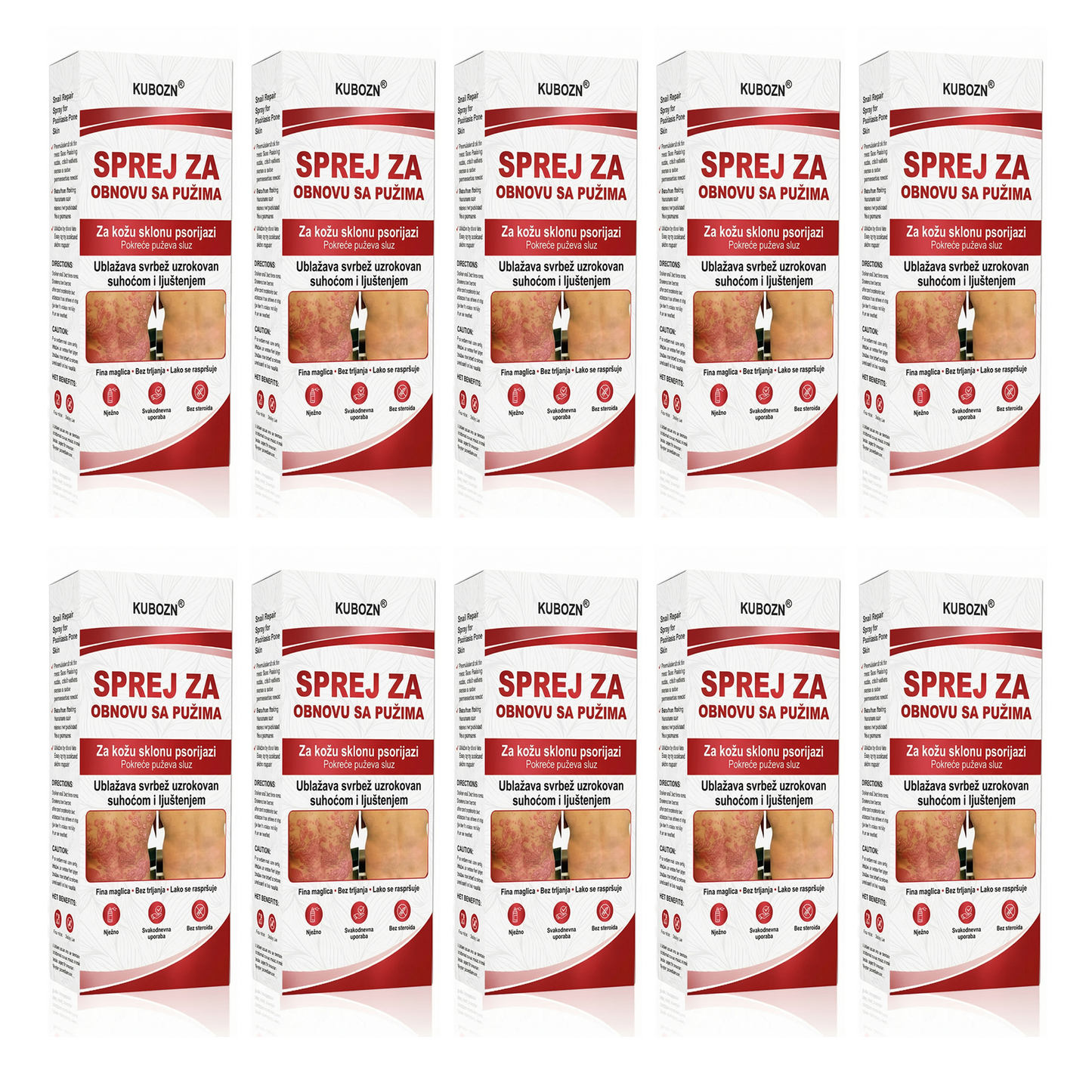 KUBOZN® 🎉SPREJ ZA OBNOVU SA PUZIMA za svrbežnu, perutavu kožu kod psorijaze 🎁