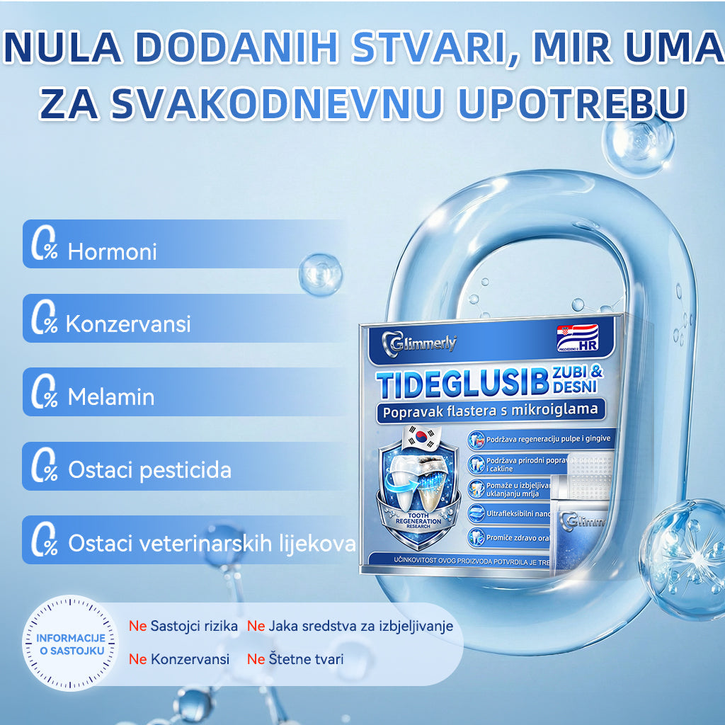 Glimmerly®🦷 Tideglusib Flaster s mikroiglicama za popravak zuba i desni 💳 Plaćanje pouzećem (Obnavlja caklinu i dentin • Jača desni • Uklanja kamenac i neugodan miris • Smanjuje osjetljivost zuba) 🍋