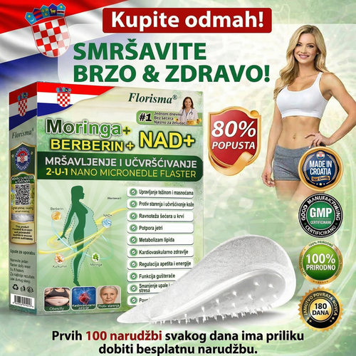 Plaćanje pouzećem dostupno 【Posljednji dan akcije: 70 % popusta】  Florisma® 👩‍⚕️Moringa & Berberin 10-u-1 Napredni Nano Mikroiiglički Flaster Pogodno za pretilost, dijabetes, apneju u snu i probleme s zglobovima 🌱