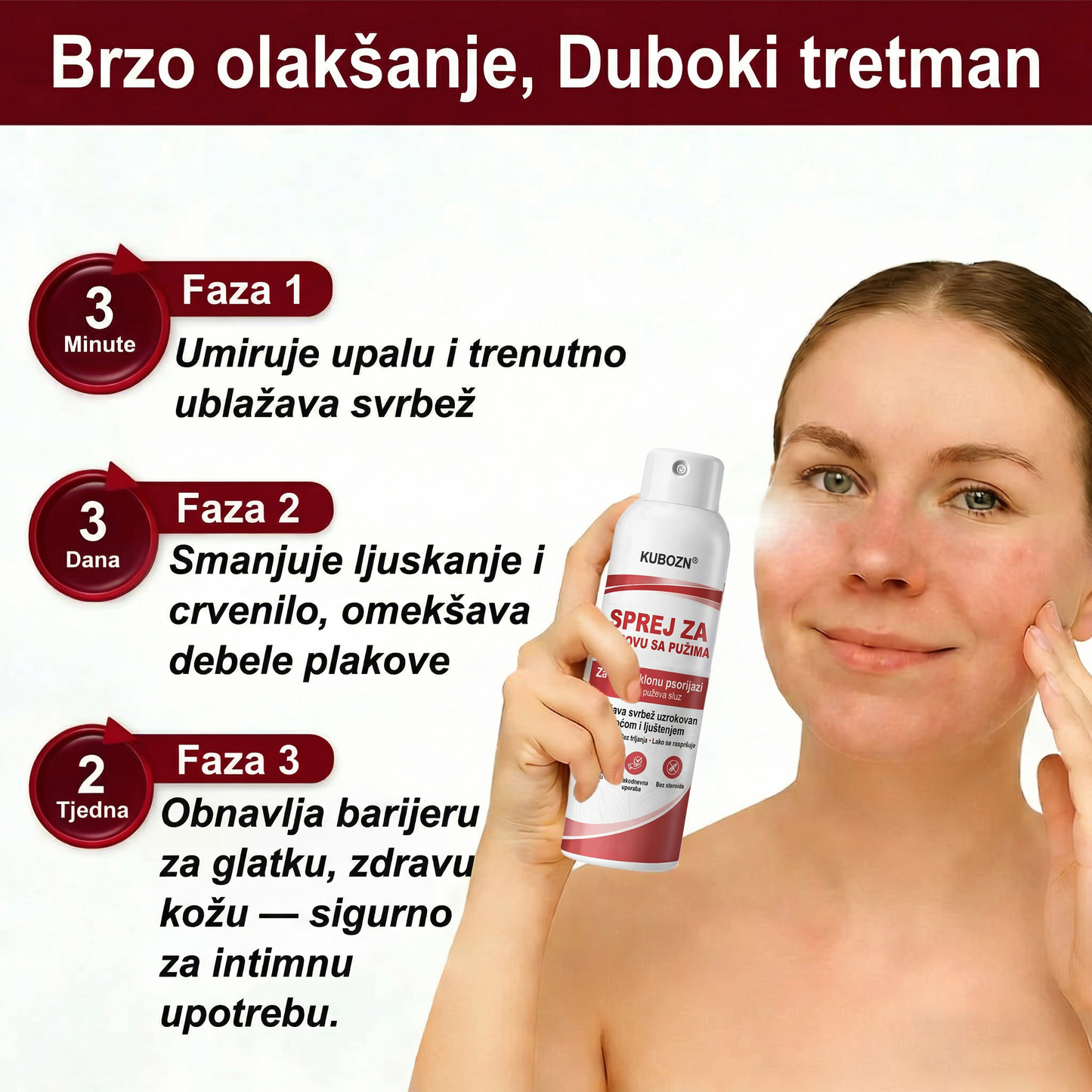 KUBOZN® 🎉SPREJ ZA OBNOVU SA PUZIMA za svrbežnu, perutavu kožu kod psorijaze 🎁